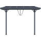 Tela de sombreamento retrátil antracite para pérgula 3,75x2,55 m – X-METAL