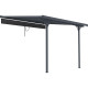 Tela de sombreamento retrátil antracite para pérgula 3,75x2,55 m – X-METAL