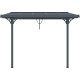 Tela de sombreamento retrátil antracite para pérgula 3,75x2,55 m – X-METAL