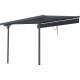 Tela de sombreamento retrátil antracite para pérgula 3,75x2,55 m – X-METAL