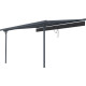 Tela de Sombreamento Retrátil Antracite para Pérgula 3,05 × 4,36 m – X-METAL