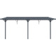 Tela de sombreamento retrátil antracite para pérgola 3,05 × 5,57 m - X-Metal