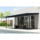Tela de sombreamento retrátil antracite para pérgola 3,05 × 5,57 m - X-Metal