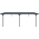 Tela de sombreamento retrátil antracite para pérgola 3,05 × 6,18 m - X-Metal