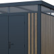 Abrigo de jardim em aço galvanizado 0,4 mm WOODSTEEL 4,5 m² + kit de fixação – X-METAL