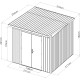 Abrigo de jardim em aço galvanizado 0,4 mm WOODSTEEL 4,5 m² com telhado de uma água + kit de fixação – X-METAL