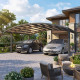 Carport duplo 30m² em em alumínio e policarbonato transparente EAGLE - X-METAL