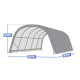 Abrigo para animais 6,1 x 3,7 m – 22,6 m² em aço galvanizado e polietileno antracite – Jôbu