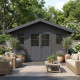 Abrigo de jardim em madeira composta 28 mm cinza claro 10,71 m² PREMIUM – Woodlife Garden