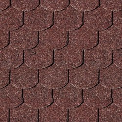 Telhas betuminosas vermelhas tipo cauda de castor – 3 m²