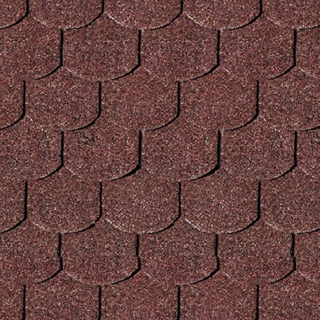 Telhas betuminosas vermelhas tipo cauda de castor – 3 m²