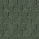 Telhas betuminosas verdes tipo cauda de castor – 3 m²