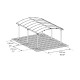 Carport em alumínio cinza e policarbonato para 1 carro 18,2m² Arcadia™ 5000 - Canopia