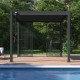 Painel lateral antracite de 1m com persianas verticais - OMBREA VS