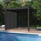 Painel lateral antracite de 1m com persianas verticais - OMBREA VS