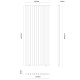 Painel lateral branco de 1m com grelhas verticais - OMBREA VS