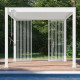 Painel lateral branco de 1m com grelhas verticais - OMBREA VS