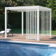 Painel lateral branco de 1m com grelhas verticais - OMBREA VS