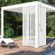 Painel lateral branco de 1m com grelhas verticais - OMBREA VS