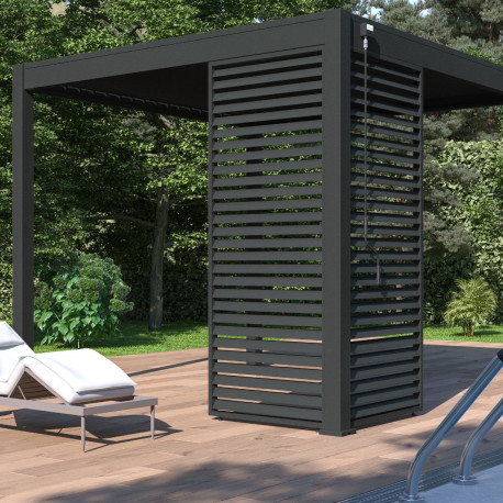 Painel lateral com persiana OMBREA VS 1m - Antracite