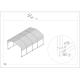 Carport com telhado em aço galvanizado 22 m² – 366x596 cm – cor antracite – X-METAL