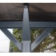Carport em alumínio antracite 3x3,63 m com policarbonato de 6 mm X-METAL