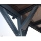 Carport em alumínio antracite 3x4,34m e policarbonato 6mm X-METAL