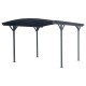 Carport em alumínio antracite 3x3,63 m com policarbonato de 6 mm X-METAL