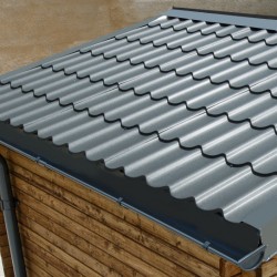 Telhas metálicas antracite - pack pronto a instalar para abrigo Gardy Shelter 12m².