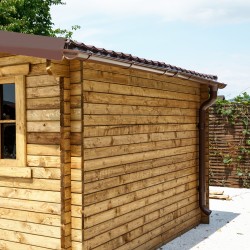 Kit de caleiras castanho - pack pronto a instalar para abrigo Gardy Shelter 16m²