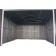 Garagem metálica antracite 17,31m² porta de enrolar + kit de fixação X-METAL