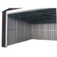 Garagem metálica antracite 15,14m² porta de enrolar + kit de fixação X-METAL