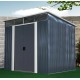 Abrigo de jardim em metal 5,64m² Skylight antracite + kit de fixação X-METAL