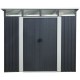 Abrigo de jardim em metal 5,64m² Skylight antracite + kit de fixação X-METAL