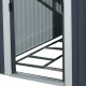 Abrigo de jardim em metal 5,64m² Skylight antracite + kit de fixação X-METAL