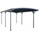Carport em alumínio antracite 3x6,47m e policarbonato 6mm X-METAL