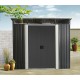 Abrigo de jardim em metal 6,67m² Skylight antracite + kit de fixação X-METAL