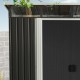 Abrigo de jardim em metal 6,67m² Skylight antracite + kit de fixação X-METAL