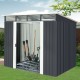 Abrigo de jardim em metal 6,67m² Skylight antracite + kit de fixação X-METAL