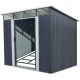 Abrigo de jardim em metal 6,67m² Skylight antracite + kit de fixação X-METAL