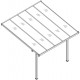 Telhado de terraço ajustável em alumínio antracite 3,05x3,14m X-METAL