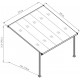 Telhado de terraço ajustável em alumínio antracite 3,05x3,14m X-METAL