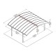 Carport duplo em alumínio cinzento e policarbonato Arizona Breeze 5000 Palram - Canopia