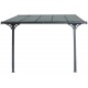 Telhado de terraço ajustável em alumínio antracite 3,05x3,14m X-METAL