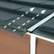 Abrigo em policarbonato de uma água - 2,06m² Skylight Amber - Palram - Canopia