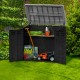 Cofre de Jardim Multifuncional em Resina 1200L com Teto Plano Preto - Keter