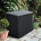 Cofre de Jardim Multifuncional em Resina 1200L com Teto Plano Preto - Keter