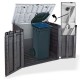 Cofre de Jardim Multifuncional em Resina 1200L com Teto Plano Preto - Keter