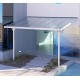 Telhado de terraço ajustável em alumínio lacado branco 3,75x2,55m X-METAL