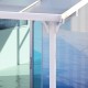 Telhado de terraço ajustável em alumínio lacado branco 3,75x2,55m X-METAL